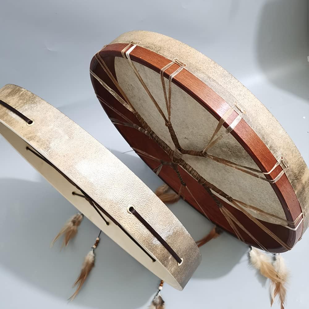 Shaman Drum with Natural Goatskin - Handmade Tambourine
