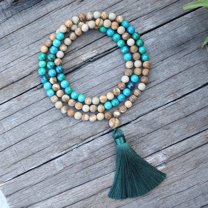 Jasper Turquoise Mala Set