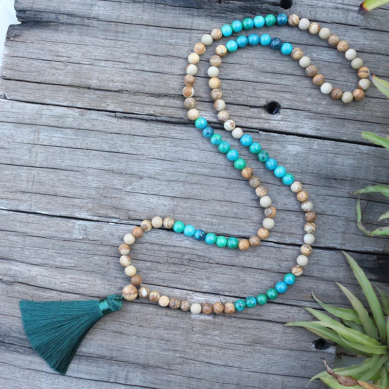 Jasper Turquoise Mala Set