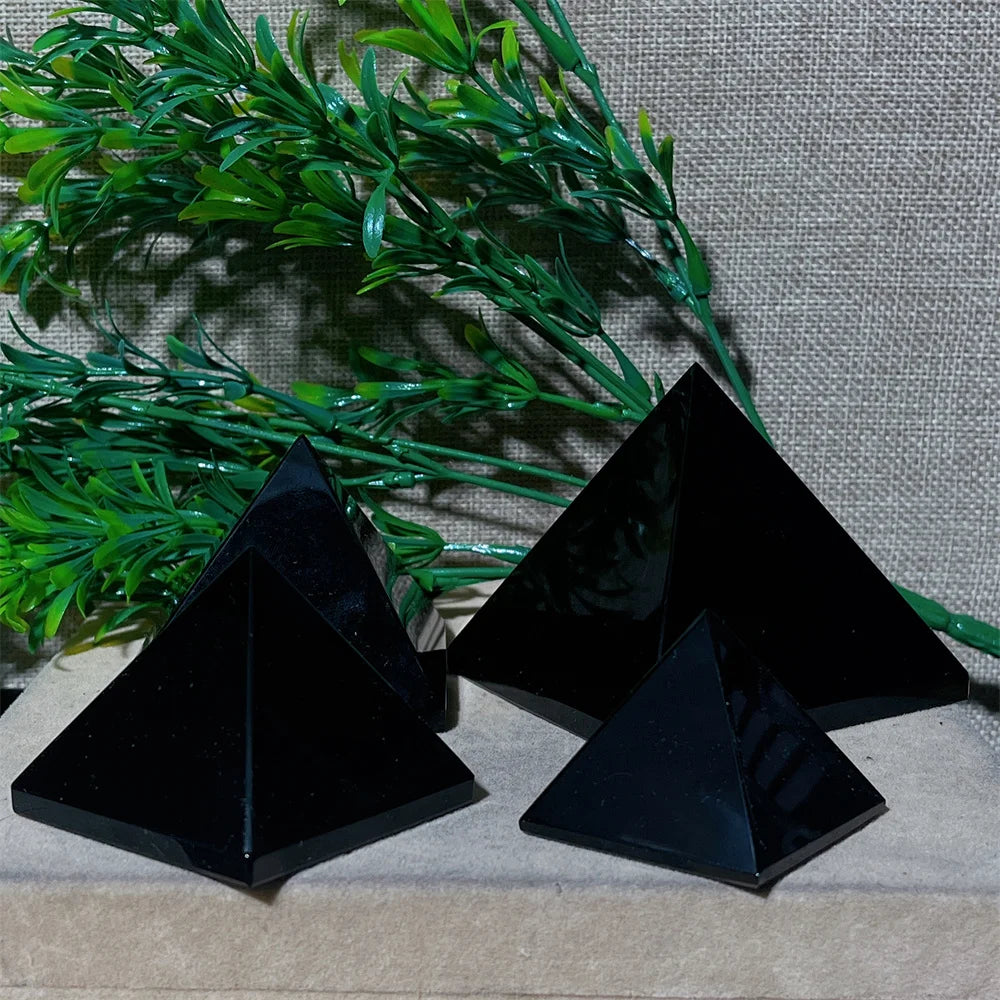 Black Obsidian Pyramid Crystal