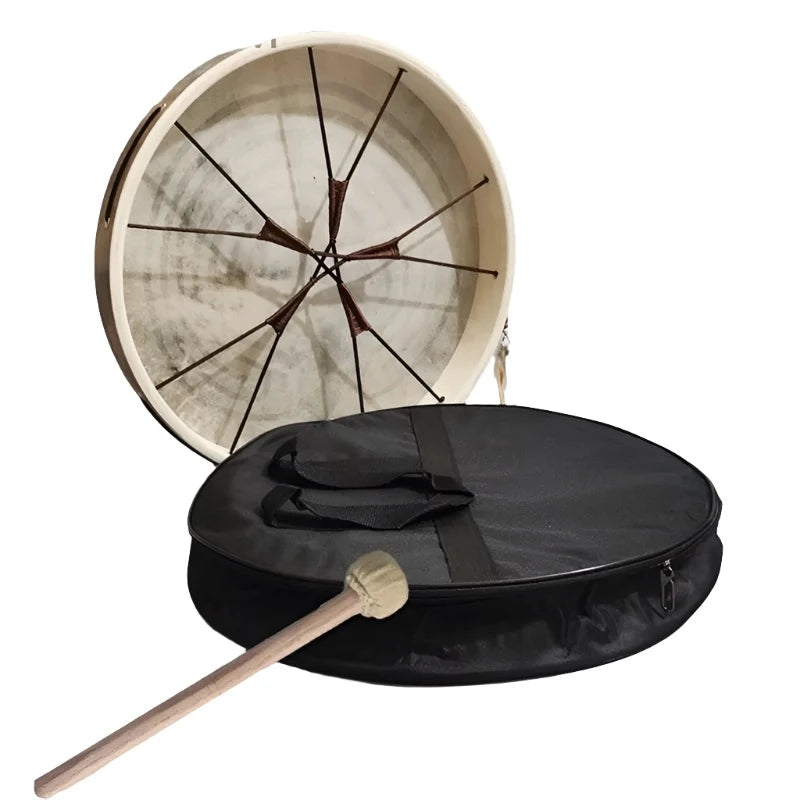 Shaman Drum with Natural Goatskin - Handmade Tambourine