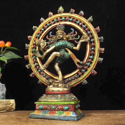 Nepalese Handmade Copper Shiva Statue - Indian Deity Ornament